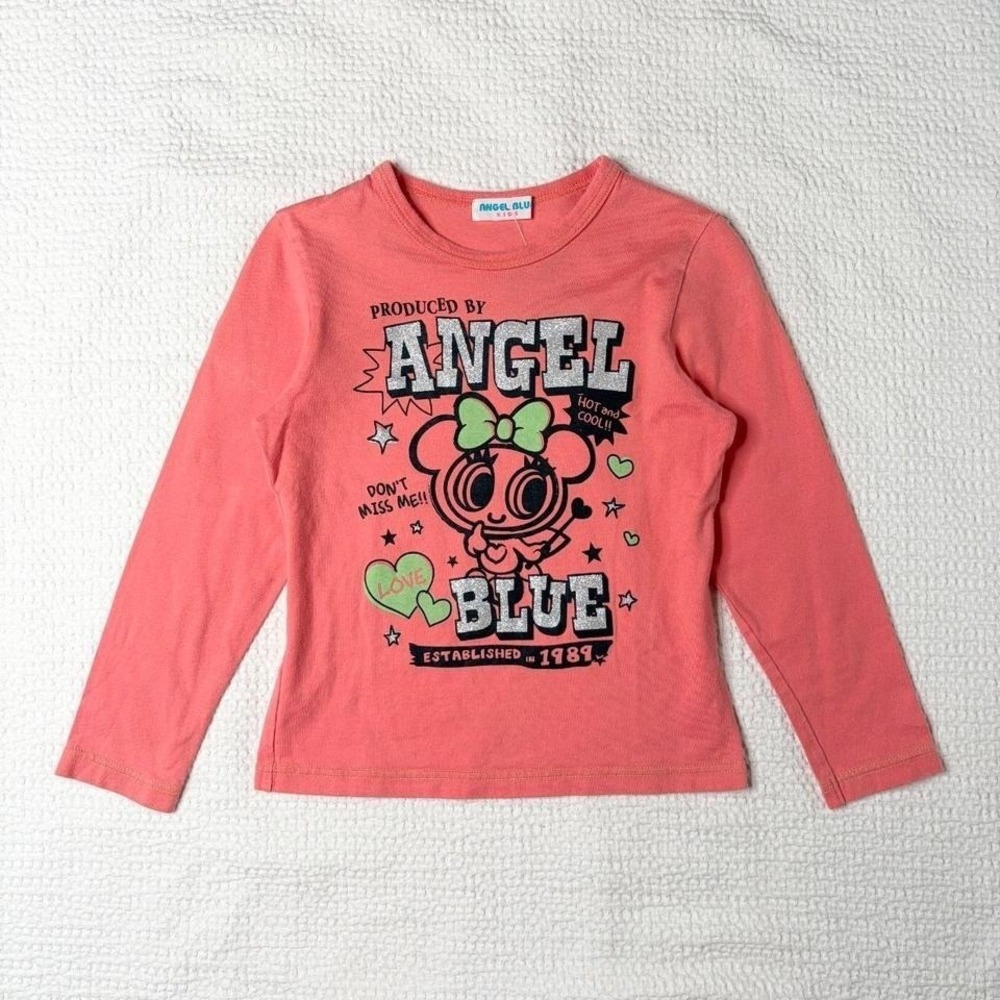 Angel Blue pink graphic long sleeve from japan